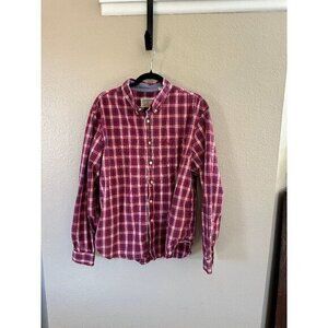 Dockers Men's Red Plaid Long Sleeve Shirt, plaid‎ long sleeve shirt, mens shirt